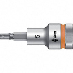 Wera - 1/2" Drive, 5mm Hex Bit Socket - 2-23/64" OAL - Exact Tool & Supply