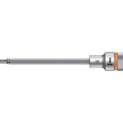 Wera - 1/2" Drive, 5mm Hex Bit Socket - 5-33/64" OAL - Exact Tool & Supply
