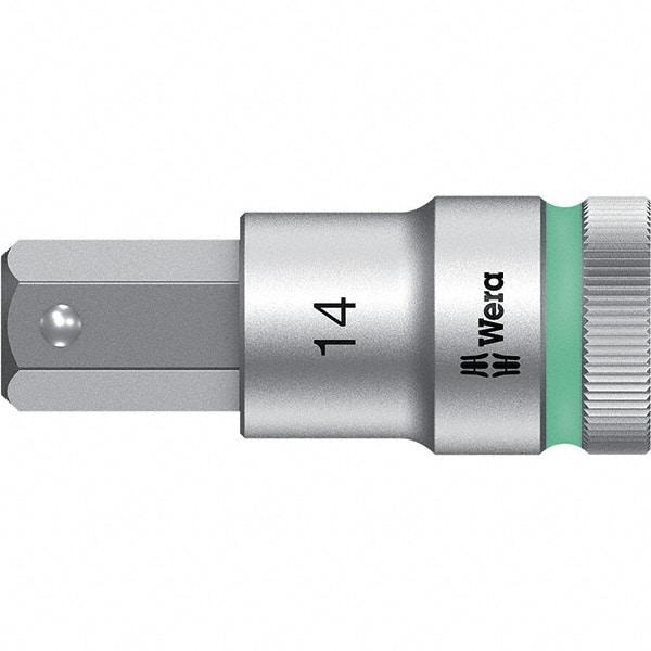 Wera - 1/2" Drive, 14mm Hex Bit Socket - 2-23/64" OAL - Exact Tool & Supply