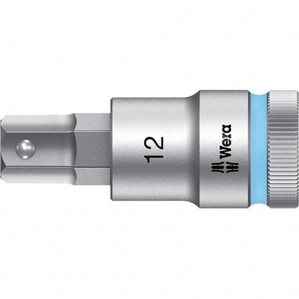Wera - 1/2" Drive, 12mm Hex Bit Socket - 2-23/64" OAL - Exact Tool & Supply