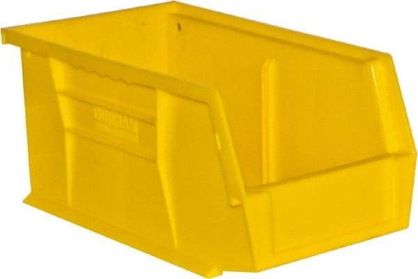 Durham - 11-3/8" Deep, Yellow Plastic Hang and Stack Bins - 5" High x 5-1/2" Wide x 11-3/8" Long - Exact Tool & Supply