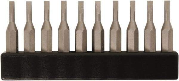 Wiha - 3mm Blade, 5/32" Drive Slotted Screwdriver Bit - 1-7/64" OAL - Exact Tool & Supply