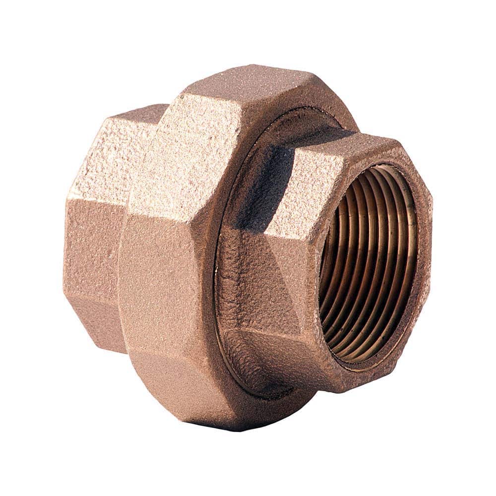 Merit Brass - Brass & Chrome Pipe Fittings Type: Union Fitting Size: 1-1/4 - Exact Tool & Supply