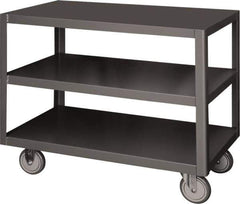 Durham - Mobile Table - Steel, Fixed Leg, Gray, 72" Long x 36" Deep x 30-1/4" High - Exact Tool & Supply
