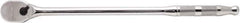 Proto - 1/2" Drive Pear Head Ratchet - Full Polish Chrome Finish, 18" OAL, 90 Gear Teeth, Long Handle, Reversible Head - Exact Tool & Supply