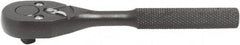 Proto - 1/4" Drive Pear Head Ratchet - Black Oxide Finish, 5" OAL, 90 Gear Teeth, Standard Handle, Reversible Head - Exact Tool & Supply