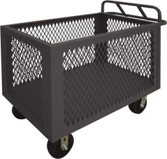 Durham - 2,000 Lb Load Capacity, Steel Box Truck - 36" Wide x 24" Long x 29-1/2" High, Gray - Exact Tool & Supply