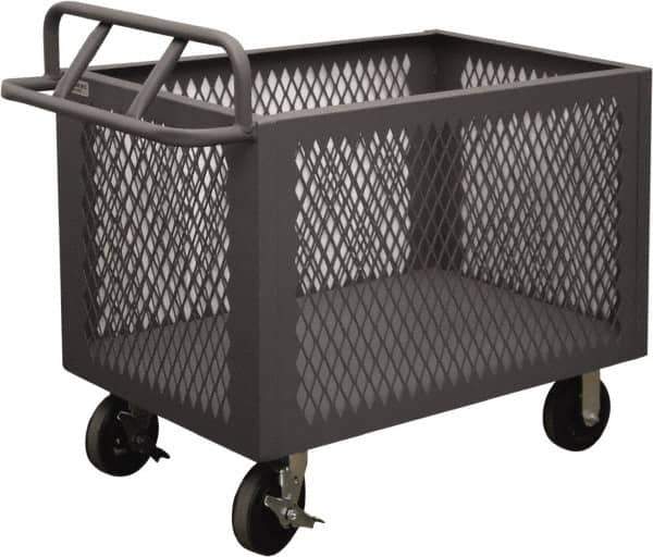 Durham - 2,000 Lb Load Capacity, Steel Box Truck - 48" Wide x 24" Long x 29-1/2" High, Gray - Exact Tool & Supply