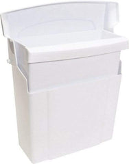 O-Cedar - Plastic Feminine Hygiene Product Receptacle - Surface Mount, 12" High x 5" Wide x 10" Deep, White - Exact Tool & Supply