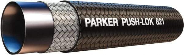 Parker - 1/4" ID x 1/2" OD CTL Push-on Air Hose - 350 Working psi, -40 to 212°F, Black - Exact Tool & Supply
