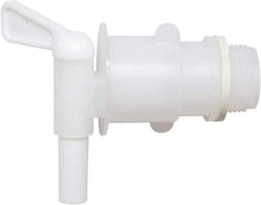 Detco - 3/4" NPT Plastic Rigid Drum Faucet - No Arrester, Manual Closing, 3" Long Extension - Exact Tool & Supply