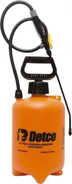 Detco - 2 Gal Chemical Safe Garden Hand Sprayer - Use with Cleaners/Degreasers, Polyethylene Tank, Wide Mouth, Flexible Hose - Exact Tool & Supply
