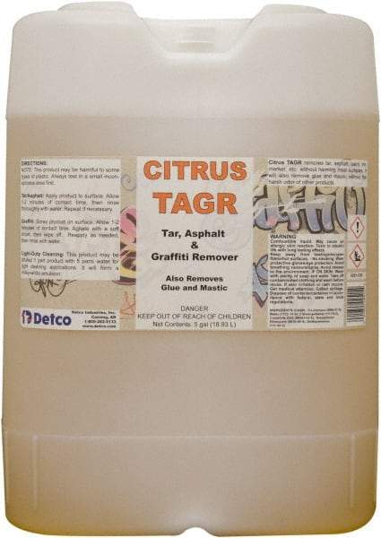 Detco - 5 Gal Drum Graffiti/Vandal Mark Remover - VOC Content g/L 533, Removes Graffiti - Exact Tool & Supply