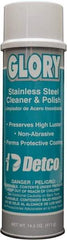 Detco - 20 fl oz Aerosol Stainless Steel Cleaner & Polish - Lemon Scented, Aerosol Can Container - Exact Tool & Supply