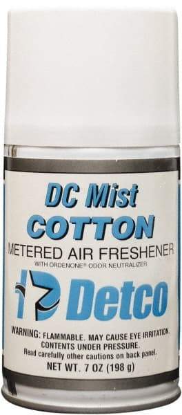 Detco - 7 oz Air Freshener Dispenser Refill - Cotton, Compatible with EQD004 - Exact Tool & Supply