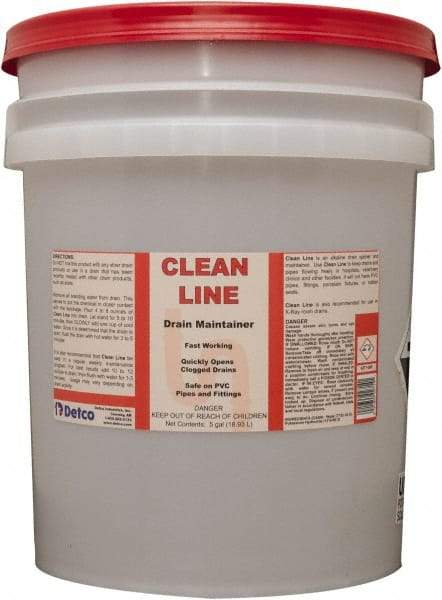 Detco - 5 Gal Liquid Drain Opener - Unscented, Pail - Exact Tool & Supply