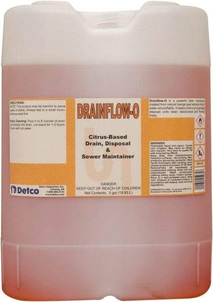 Detco - 5 Gal Liquid Drain Cleaner - Citrus Scent, Drum - Exact Tool & Supply
