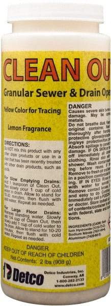 Detco - 2 Lb Granular Drain Opener - Lemon Scent, Can - Exact Tool & Supply
