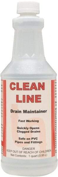 Detco - 32 oz Liquid Drain Opener - Unscented, Bottle - Exact Tool & Supply