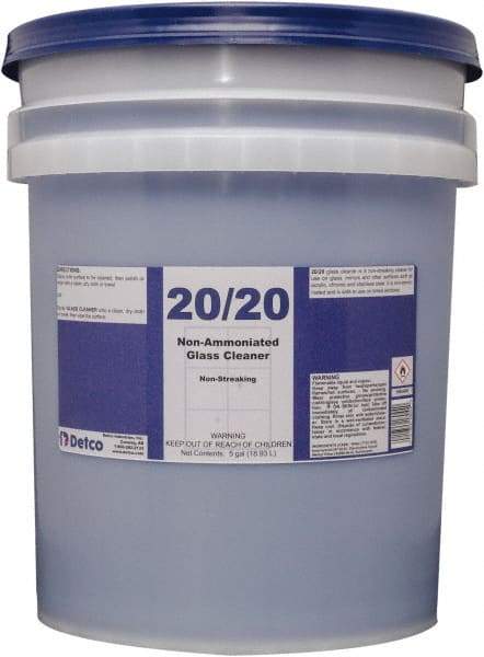 Detco - 5 Gal Pail Mint Glass Cleaner - Use on Glass - Exact Tool & Supply