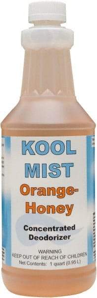 Detco - 32 oz Bottle Deodorizer - Liquid, Orange-Honey Scent, Concentrated, Environmentally Safe - Exact Tool & Supply