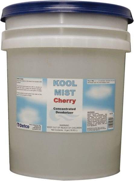 Detco - 5 Gal Pail Deodorizer - Liquid, Cherry Scent, Concentrated, Environmentally Safe - Exact Tool & Supply