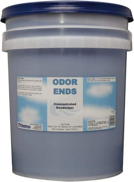 Detco - 5 Gal Pail Deodorizer - Liquid, Unscented, Concentrated, Environmentally Safe - Exact Tool & Supply