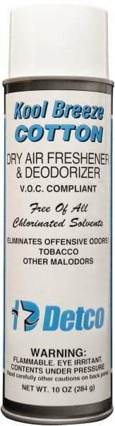 Detco - 20 oz Aerosol Can Deodorizer - Aerosol, Cotton Scent, Environmentally Safe - Exact Tool & Supply