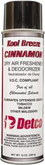Detco - 20 oz Aerosol Can Deodorizer - Aerosol, Cinnamon Scent, Environmentally Safe - Exact Tool & Supply