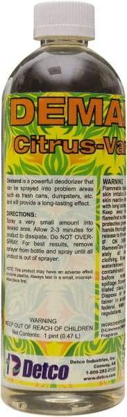 Detco - 16 oz Bottle Deodorizer - Liquid, Citrus-Vanilla Scent - Exact Tool & Supply