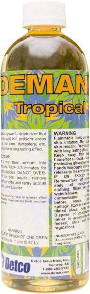 Detco - 16 oz Bottle Deodorizer - Liquid, Tropical Scent - Exact Tool & Supply