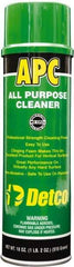 Detco - 20 oz Aerosol All-Purpose Cleaner - Aerosol, Butyl-Based, Lemon - Exact Tool & Supply