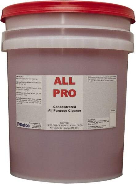 Detco - 5 Gal Bucket All-Purpose Cleaner - Liquid, Neutral Cleaner, Citrus - Exact Tool & Supply