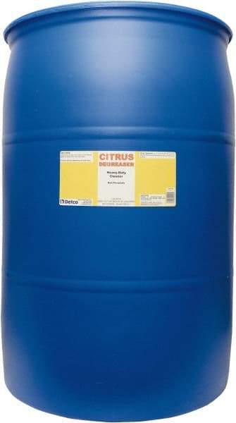 Detco - 55 Gal Drum Cleaner/Degreaser - Liquid, Butyl-Based, Citrus - Exact Tool & Supply