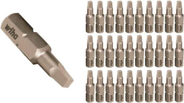 Wiha - 1/4" Drive, #3 Insert Screwdriver Bit - 25mm OAL - Exact Tool & Supply