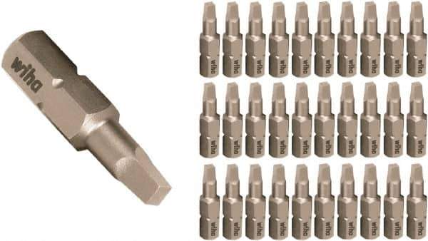 Wiha - 1/4" Drive, #1 Insert Screwdriver Bit - 25mm OAL - Exact Tool & Supply
