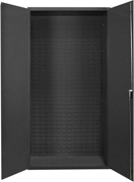 Durham - Locking Storage Cabinet - Steel, 37" Wide x 19" Deep x 72" High, Gray - Exact Tool & Supply