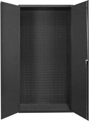 Durham - Locking Storage Cabinet - Steel, 37" Wide x 19" Deep x 72" High, Gray - Exact Tool & Supply