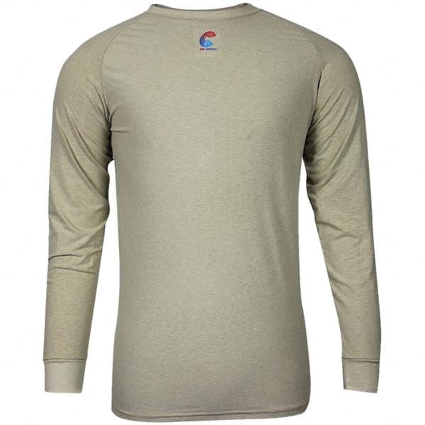 National Safety Apparel - Size L Tan Flame Resistant/Retardant Long Sleeve Base Layer Shirt - Exact Tool & Supply