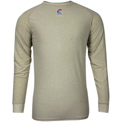 National Safety Apparel - Size 2XL Tan Flame Resistant/Retardant Long Sleeve Base Layer Shirt - Exact Tool & Supply