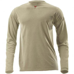 National Safety Apparel - Size M Tan Flame Resistant/Retardant Long Sleeve Base Layer Shirt - Exact Tool & Supply