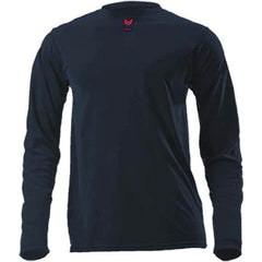National Safety Apparel - Size 3XL Navy Blue Flame Resistant/Retardant Long Sleeve Base Layer Shirt - Exact Tool & Supply