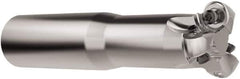 Seco - 1-1/4" Cutting Diam, 1" Shank Diam, 6mm Max Depth of Cut, Weldon Indexable Copy End Mill - 3 Inserts, RNMU12.. Insert, R217.28 Toolholder, Steel, Through Coolant - Exact Tool & Supply