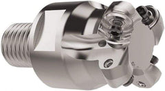 Seco - 32mm Cutting Diam, 16mm Shank Diam, 6mm Max Depth of Cut, Combimaster Indexable Copy End Mill - 3 Inserts, RNMU12.. Insert, R217.28 Toolholder, Steel, Through Coolant - Exact Tool & Supply