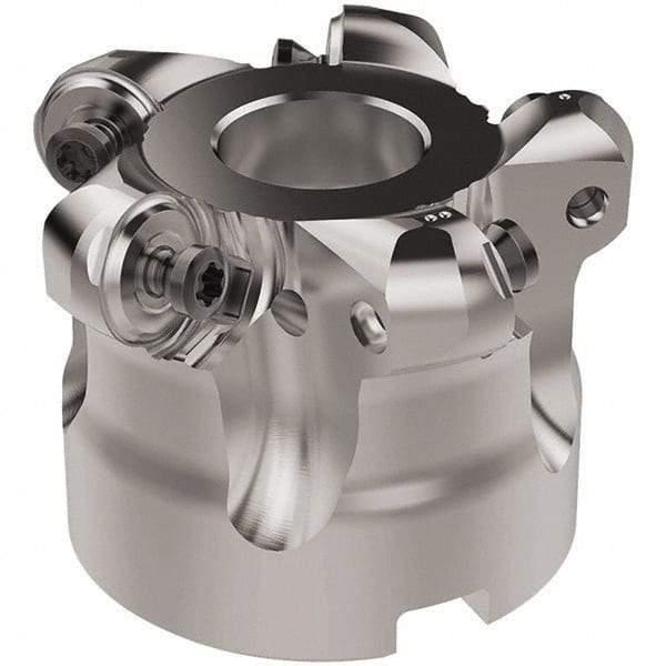 Seco - 2" Cut Diam, 6mm Max Depth, 3/4" Arbor Hole, 5 Inserts, RNMU12.. Insert Style, Indexable Copy Face Mill - R220.28 Cutter Style, 12,500 Max RPM, 1-1/2 High, Through Coolant, Series R220 - Exact Tool & Supply