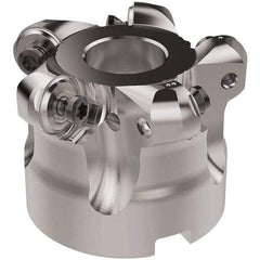 Seco - 2" Cut Diam, 6mm Max Depth, 3/4" Arbor Hole, 5 Inserts, RNMU12.. Insert Style, Indexable Copy Face Mill - R220.28 Cutter Style, 12,500 Max RPM, 1-1/2 High, Through Coolant, Series R220 - Exact Tool & Supply