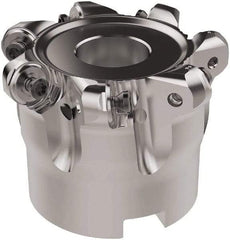 Seco - 66mm Cut Diam, 6mm Max Depth, 27mm Arbor Hole, 7 Inserts, RNMU12.. Insert Style, Indexable Copy Face Mill - R220.28 Cutter Style, 10,900 Max RPM, 50mm High, Through Coolant, Series R220 - Exact Tool & Supply