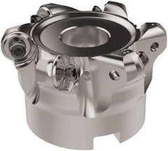 Seco - 63mm Cut Diam, 6mm Max Depth, 22mm Arbor Hole, 6 Inserts, RNMU12.. Insert Style, Indexable Copy Face Mill - R220.28 Cutter Style, 11,200 Max RPM, 40mm High, Through Coolant, Series R220 - Exact Tool & Supply