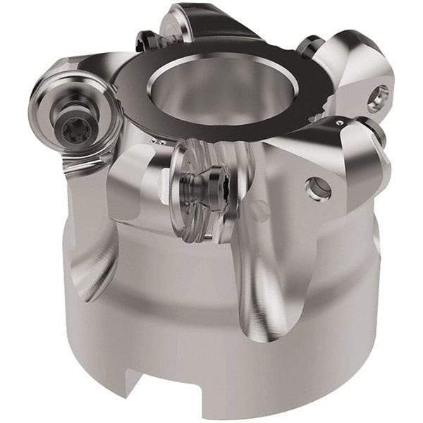 Seco - 50mm Cut Diam, 6mm Max Depth, 22mm Arbor Hole, 5 Inserts, RNMU12.. Insert Style, Indexable Copy Face Mill - R220.28 Cutter Style, 12,500 Max RPM, 40mm High, Through Coolant, Series R220 - Exact Tool & Supply