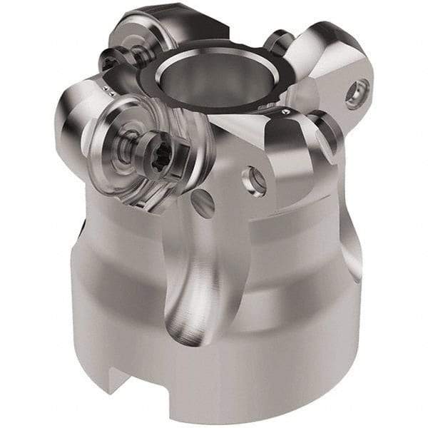 Seco - 40mm Cut Diam, 6mm Max Depth, 16mm Arbor Hole, 4 Inserts, RNMU12.. Insert Style, Indexable Copy Face Mill - R220.28 Cutter Style, 14,000 Max RPM, 40mm High, Through Coolant, Series R220 - Exact Tool & Supply